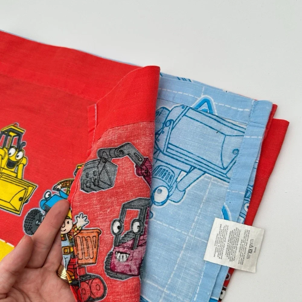 Y2K Bob the Builder 2007 Flat Sheet Only Twin‎ SZ Character AOP Nostalgia